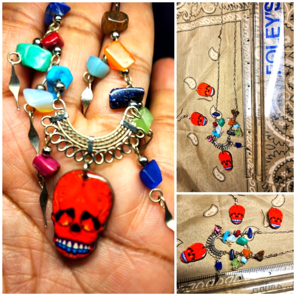 "Dia de Los Muertos" Necklace/Earrings Set